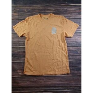 Buckle By Affliction Mens Size Medium Orange Tee T Shirt Short Sleeve Crewneck